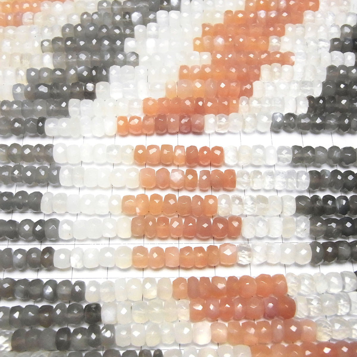 High Quality Multi Color Moonstone AAA Faceted Button Rondelle 6x6x3mm half or 1strand beads (aprx.14inch/35cm)