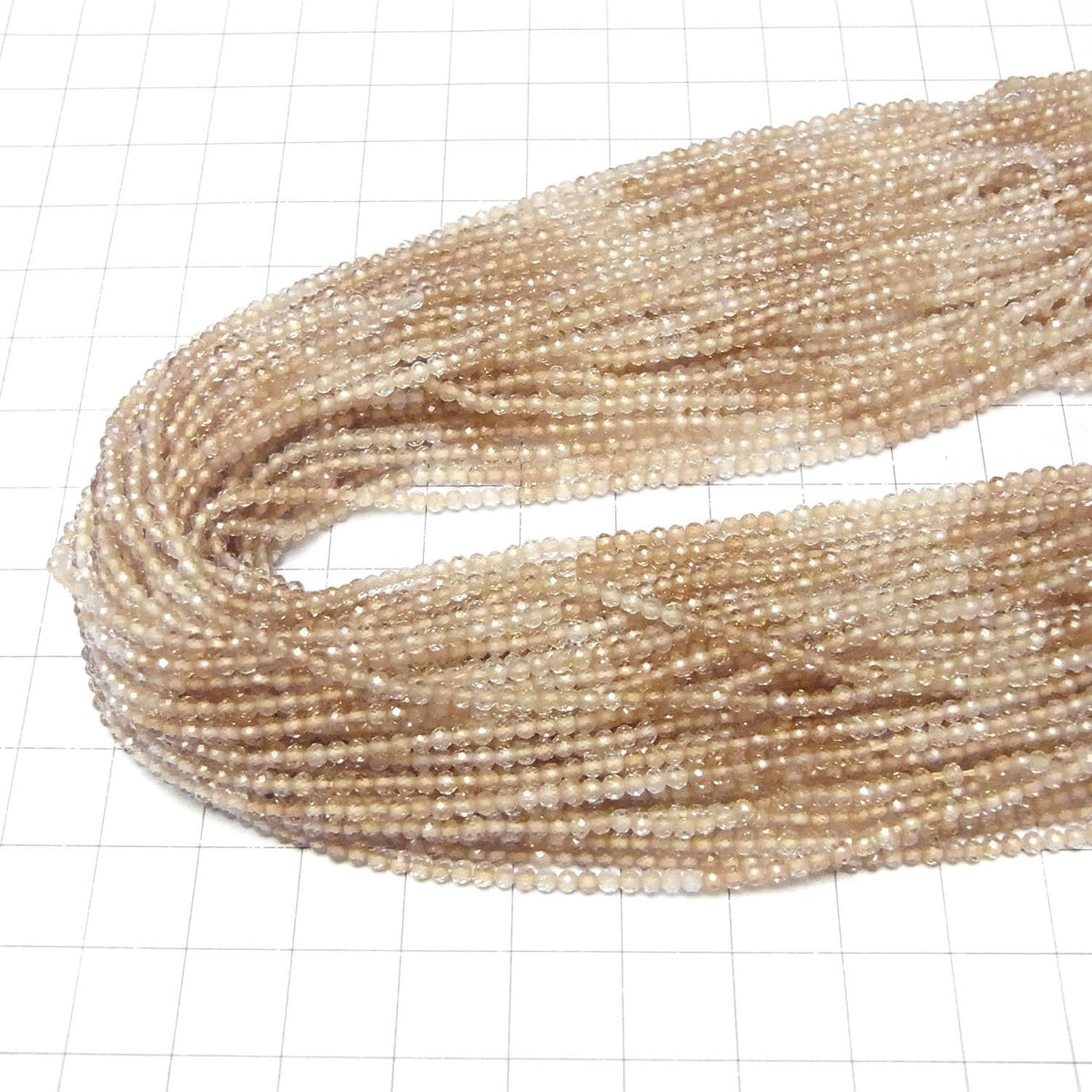 Haute Qualité ! Topaze Brune AAA Ronde Semi Facettée 2.5mm 1 fil de perles (env. 12inch / 30cm)