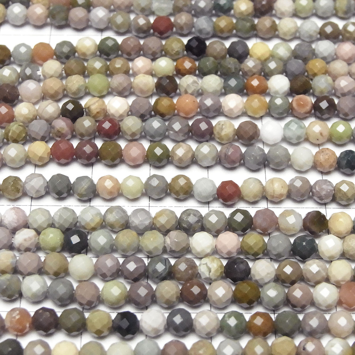 High Quality! Imperial Jasper 32Faceted Round 4mm 1strand beads (aprx.15inch/37cm)