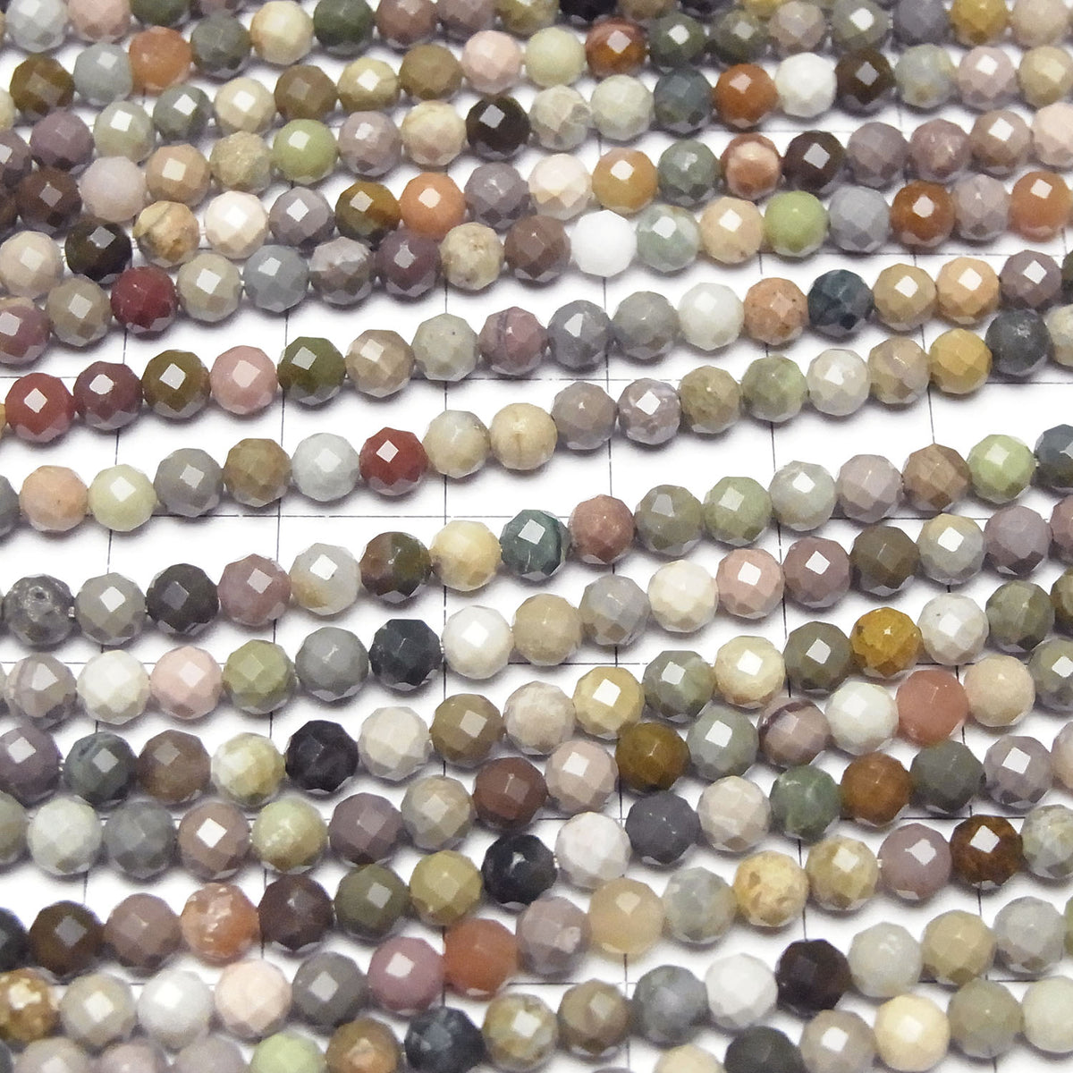 High Quality! Imperial Jasper 32Faceted Round 4mm 1strand beads (aprx.15inch/37cm)