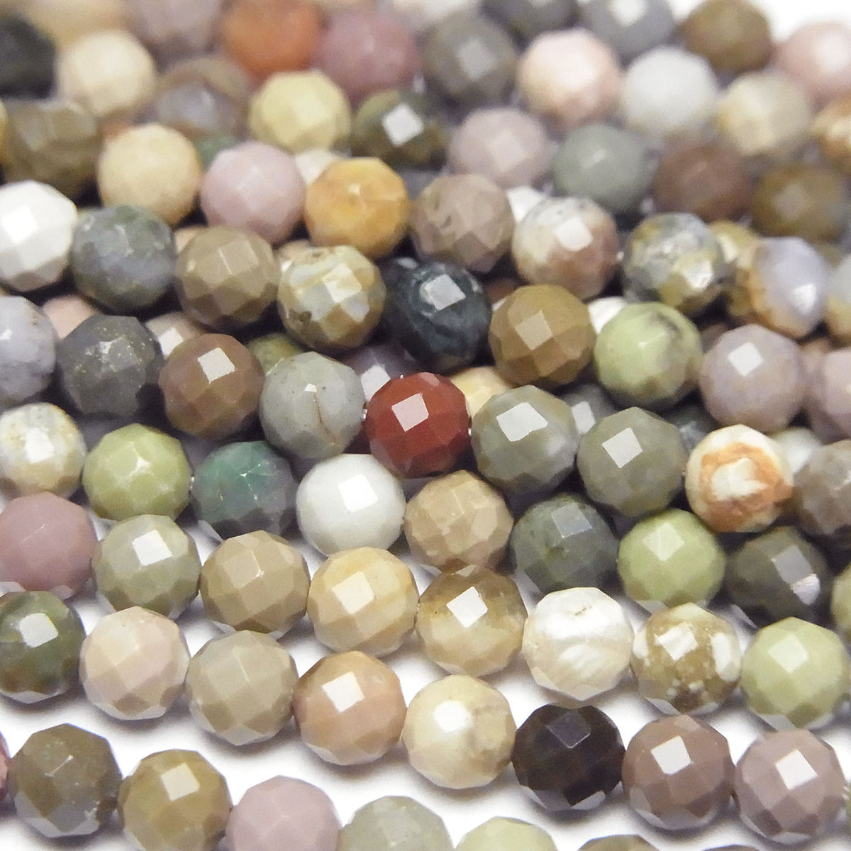 High Quality! Imperial Jasper 32Faceted Round 4mm 1strand beads (aprx.15inch/37cm)