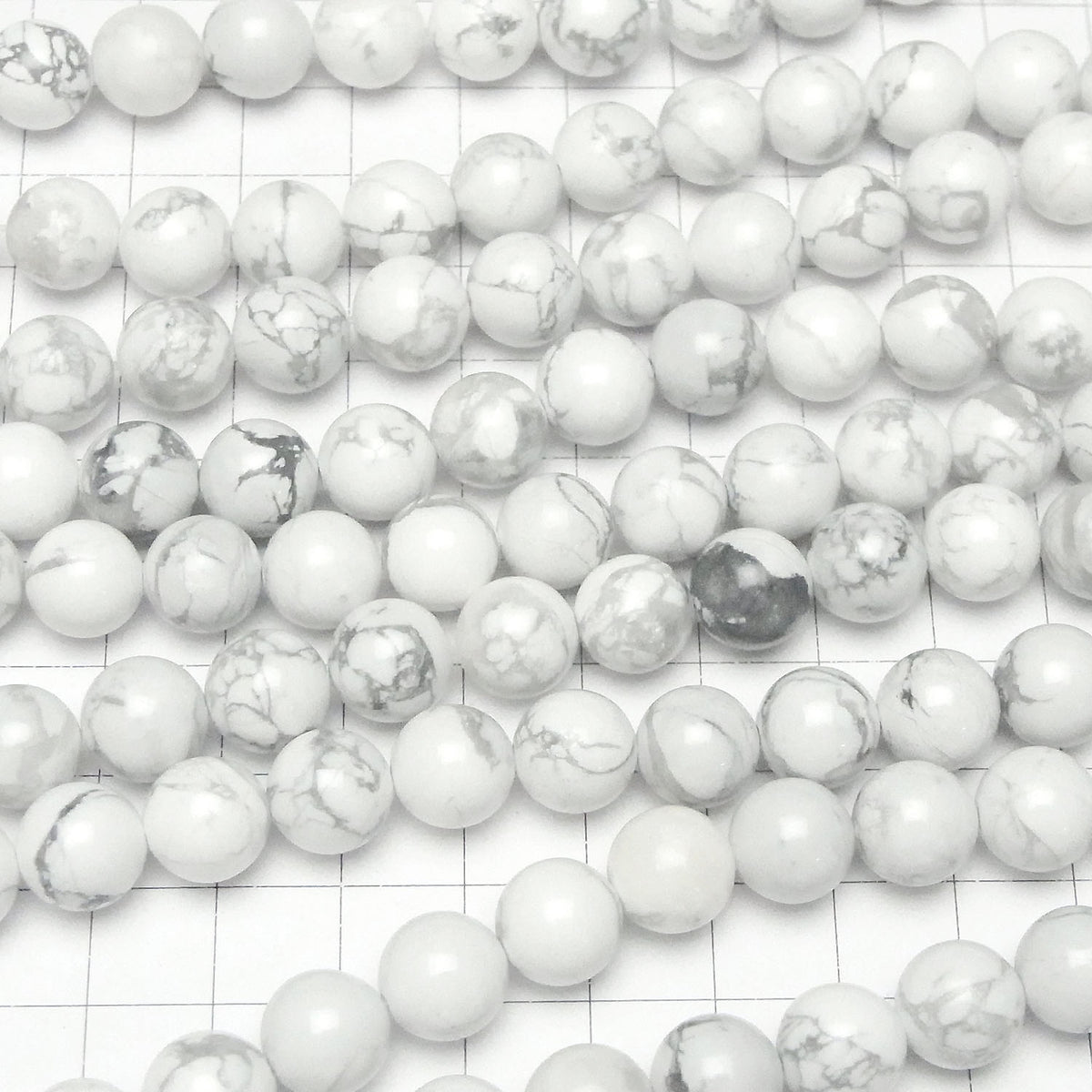 Howlite Magnesite Round 10mm 1strand beads (aprx.15inch/36cm)
