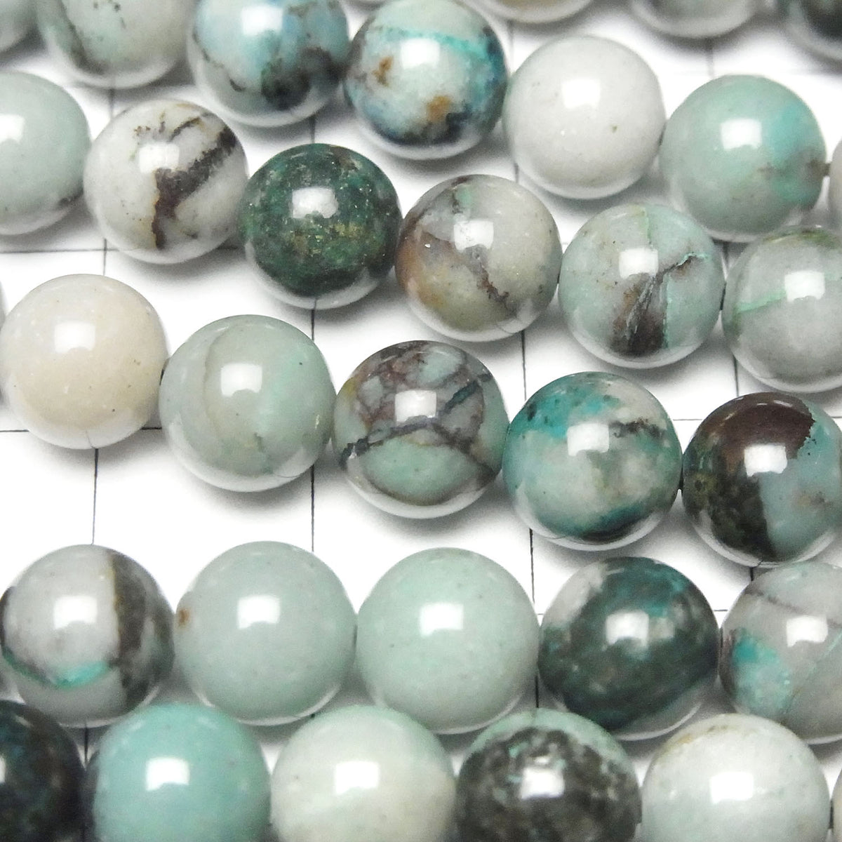 Chrysocolla AA+ Round 8mm half or 1strand beads (approx. 15 inches/38 cm)