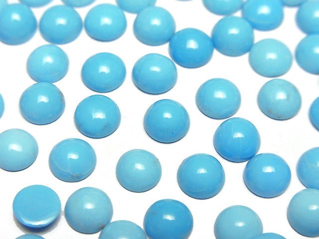 Arizona Kingman Turquoise AAA- Round Cabochon 6x6mm 3pcs