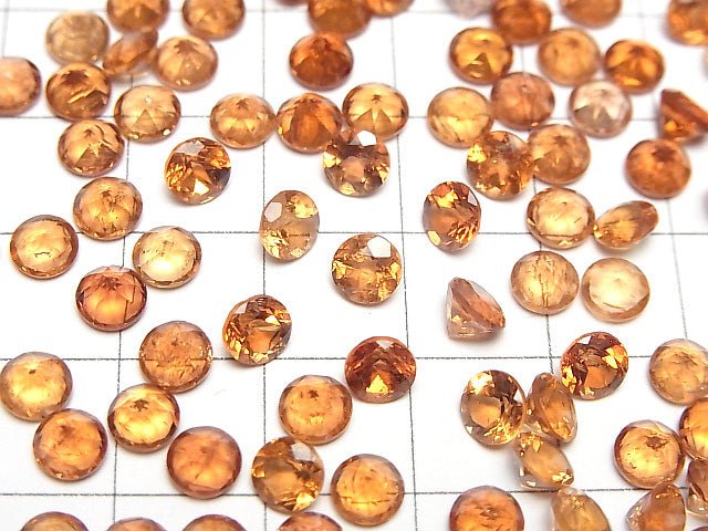 Hochwertiger Imperial Topas AAA- Lose runde facettierte Steine 5x5mm 3 Stück