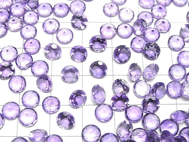 Hochwertiger Amethyst AAA Ungebohrt Runde Facettiert 6x6mm 5 Stück 6,79 $!