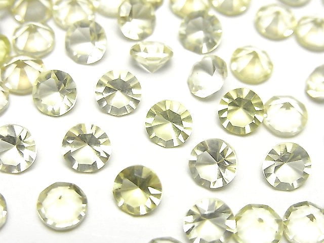 高品質檸檬石英 AAA - 裸石 圓形內凹切工 6x6mm 5顆