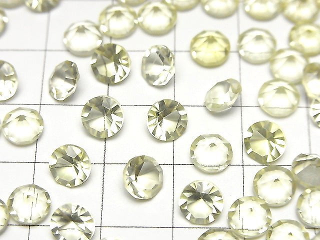 高品質檸檬石英 AAA - 裸石 圓形內凹切工 6x6mm 5顆