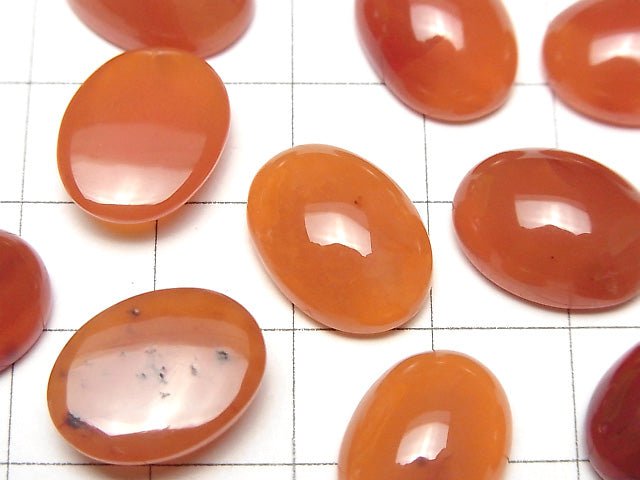 高品質紅玉髓 AAA 橢圓蛋面 16x12mm 2顆