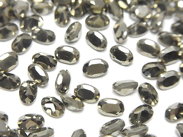 黃鐵礦 裸石 橢圓刻面 6x4mm 5顆