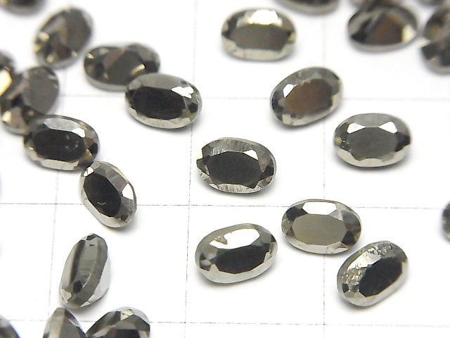 黃鐵礦 裸石 橢圓刻面 6x4mm 5顆