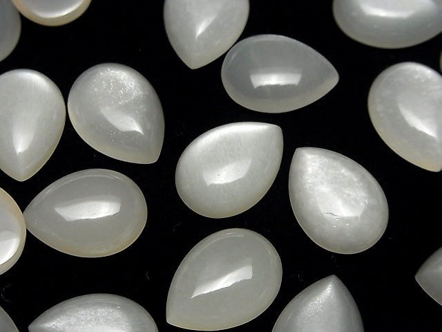 Weißer Mondstein AAA Tropfenform Cabochon 18x13mm 1Stück