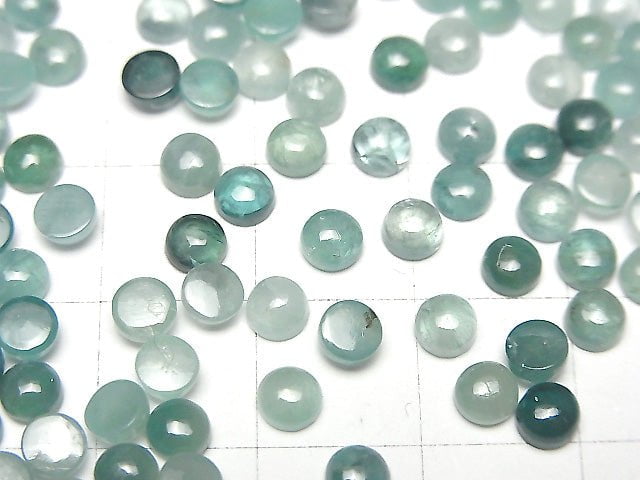 矽硼鎂鋁石 AA++ 圓形素面蛋面 4x4mm 5顆