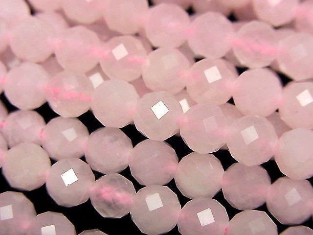 High Quality! 1strand $7.79! Rose Quartz AA++ 64Faceted Round 6mm 1strand beads (aprx.15inch/37cm)