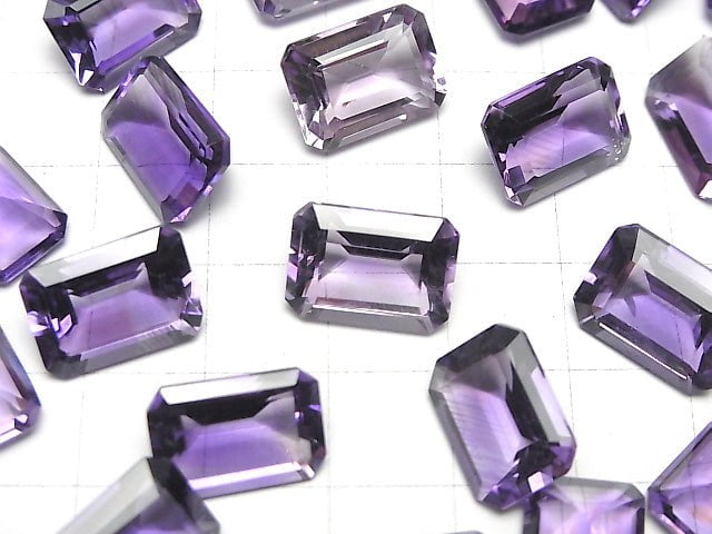 Hochwertiger Amethyst AAA lose Stein rechteckig facettiert 14x10mm 2 Stück