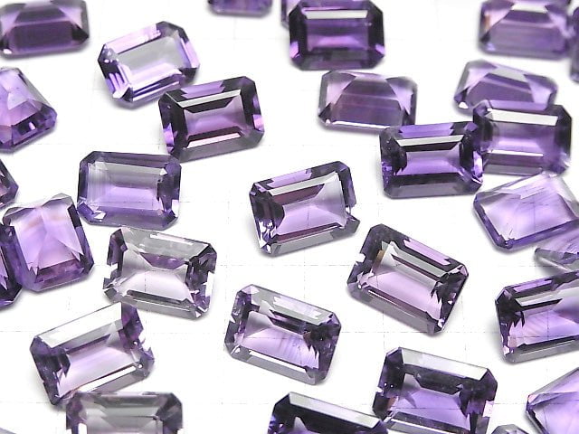 Hochwertiger Amethyst AAA lose Stein rechteckig facettiert 14x10mm 2 Stück