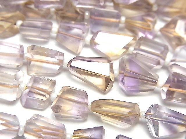 High Quality Ametrine AAA- Faceted Nugget half or 1strand beads (aprx.7inch/18cm)