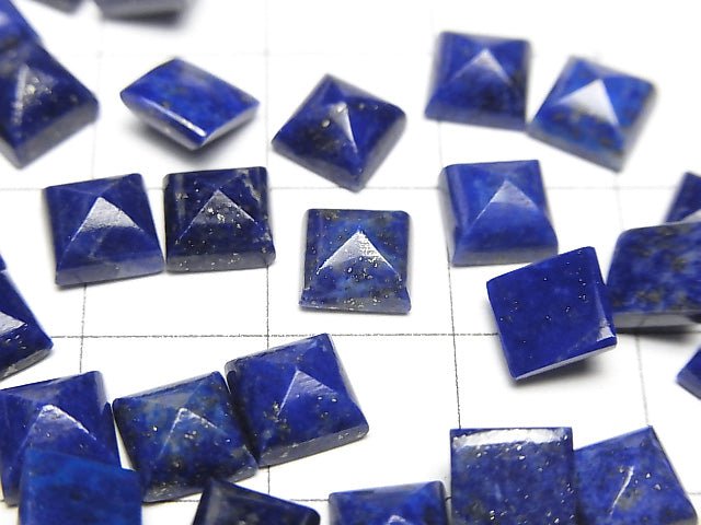 青金石 AA++ 麵包山形切割 6x6公釐 2顆