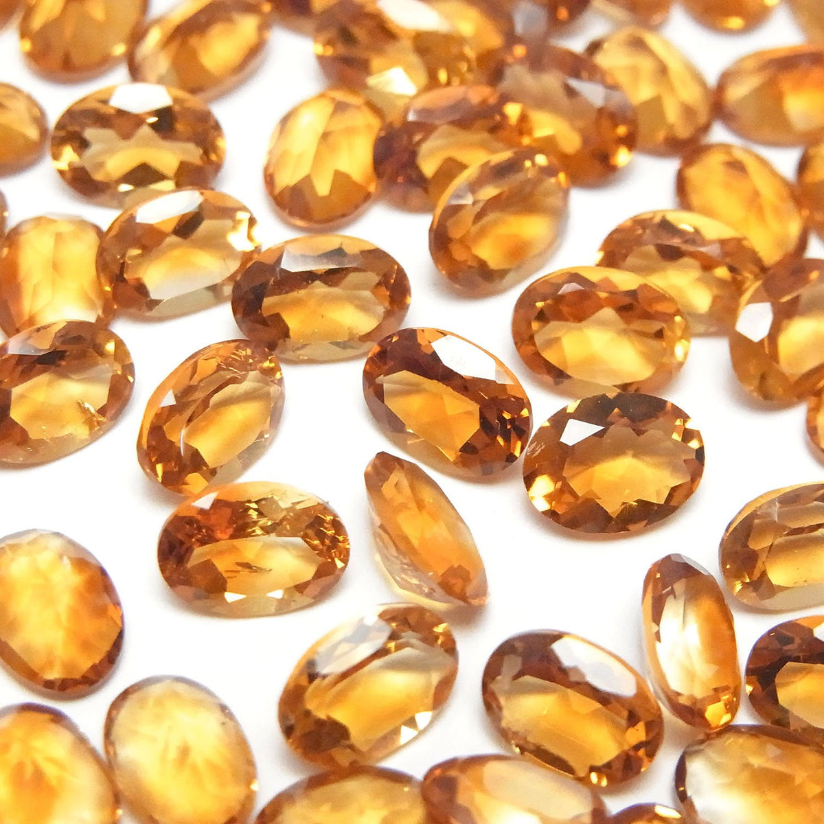 High Quality Madeira Citrine AAA Loose Stone Oval Faceted 7x5mm 3pcs