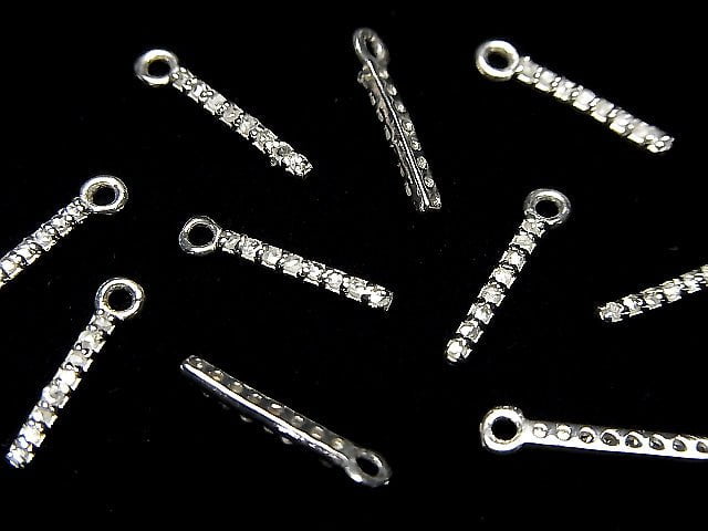 Pendentif Barre Diamant 10x1.3x1.5mm Argent925 1pc