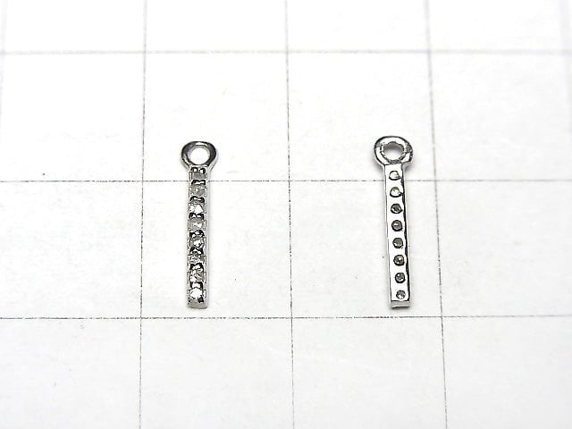 Pendentif Barre Diamant 10x1.3x1.5mm Argent925 1pc