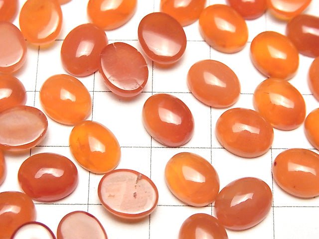 Hochwertiger Karneol AAA Oval Cabochon 10x8mm 4Stk