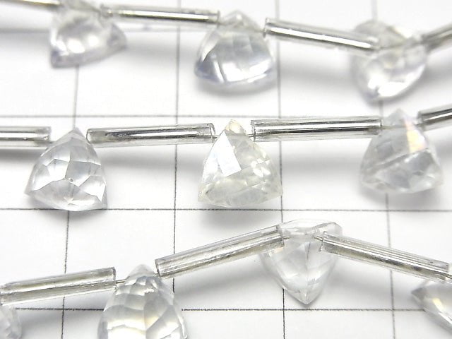 Aqua-Kristall AAA Dreiecksschliff 8 x 8 x 8 mm 1 Strang (10 Stück)