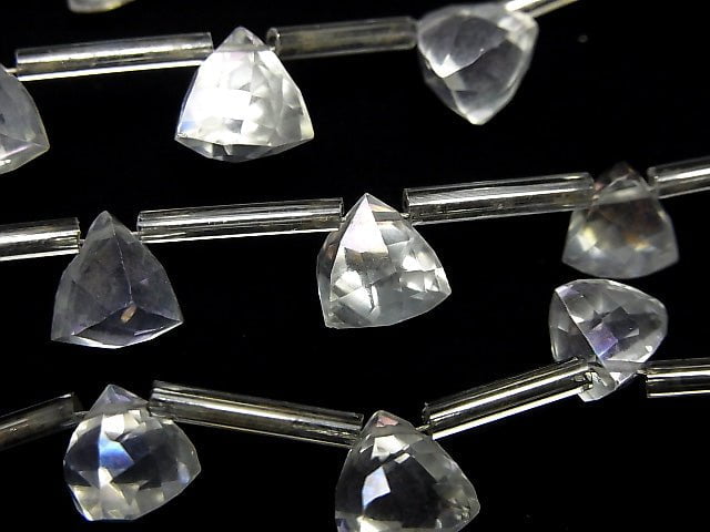 Aqua-Kristall AAA Dreiecksschliff 8 x 8 x 8 mm 1 Strang (10 Stück)