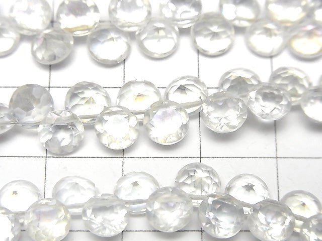 Aqua-Kristall AAA Brillant-Schliff 6x6x4mm halb oder 1strang Perlen (ca. 6 Zoll / 16 cm)