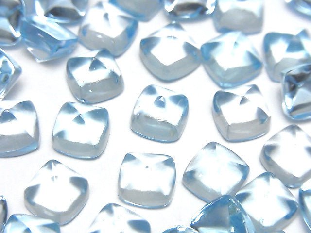 高品質天空藍拓帕石 AAA 糖塔切割 8x8mm 1顆