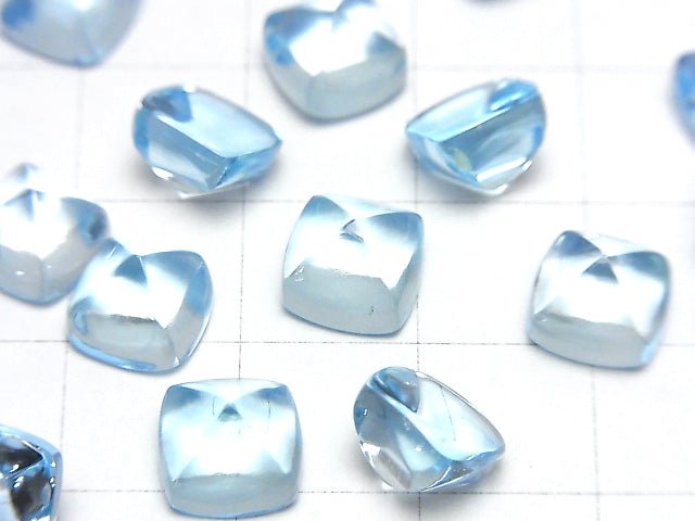 高品質天空藍拓帕石 AAA 糖塔切割 8x8mm 1顆