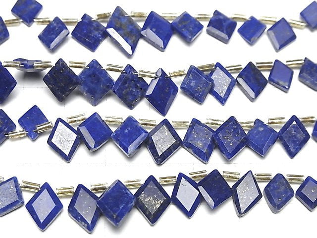 Hochwertiger Lapislazuli AAA- Diamantform halb oder 1 Strang Perlen (ca. 7 Zoll/18 cm)