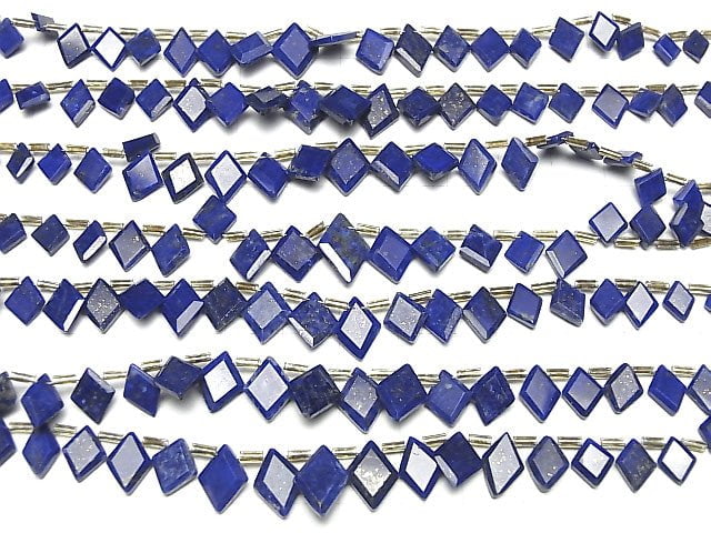 Hochwertiger Lapislazuli AAA- Diamantform halb oder 1 Strang Perlen (ca. 7 Zoll/18 cm)