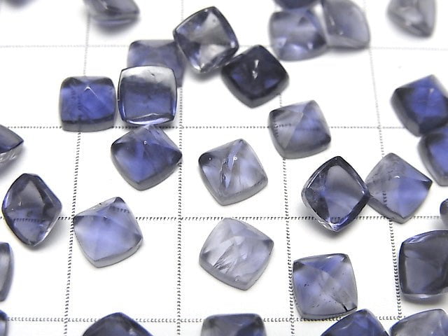 高品質堇青石 AAA- 糖麵包山切割 6x6mm 5顆