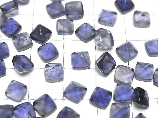 Hochwertiger Iolith AAA- Zuckerhut-Schliff 6x6mm 5 Stück