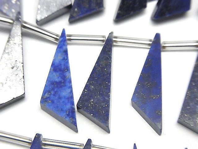 Lapislazuli AAA- flaches Dreieck 20x6x3mm 1 Strang Perlen (8 Stück)
