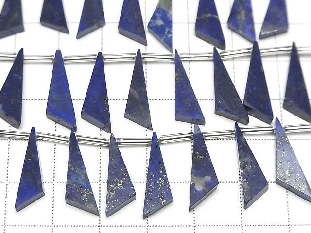 Lapislazuli AAA- flaches Dreieck 20x6x3mm 1 Strang Perlen (8 Stück)