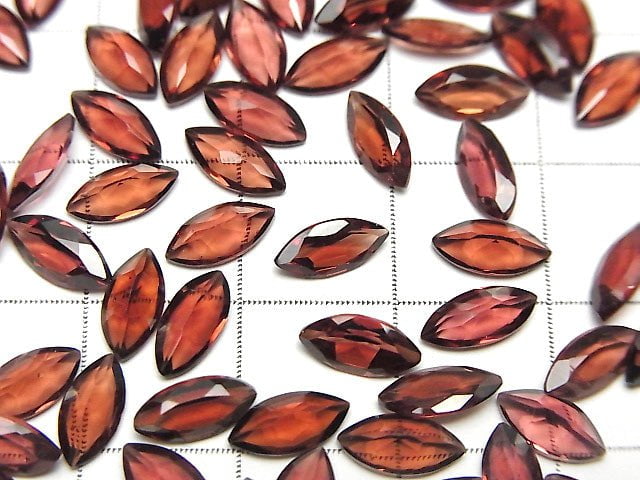 高品質玫瑰石榴石 AAA 刻面馬眼形裸石 8x4mm 5顆