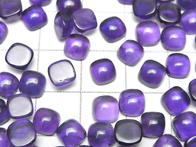 尚比亞紫水晶 AA++ 方形素面 6x6mm 5顆