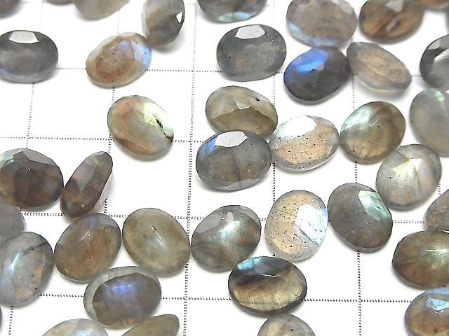 Labradorit AA++ unbohrter ovaler Cabochon 9x7mm 5 Stück