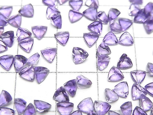 High Quality Amethyst AAA- Loose stone Triangle Faceted 4x4mm 10pcs