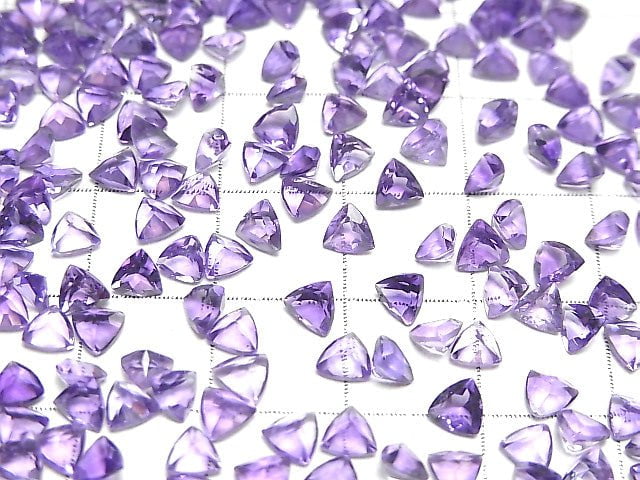 High Quality Amethyst AAA- Loose stone Triangle Faceted 4x4mm 10pcs