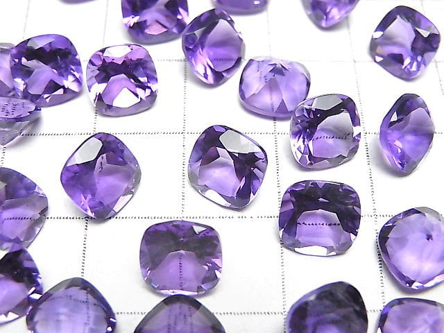 Hochwertig! Amethyst AAA unbohrbar quadratisch facettiert 8x8mm 3Stücke 9,79$!