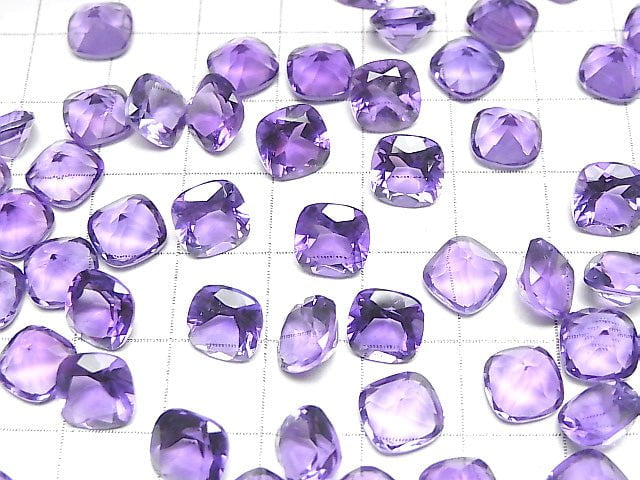 Hochwertig! Amethyst AAA unbohrbar quadratisch facettiert 8x8mm 3Stücke 9,79$!