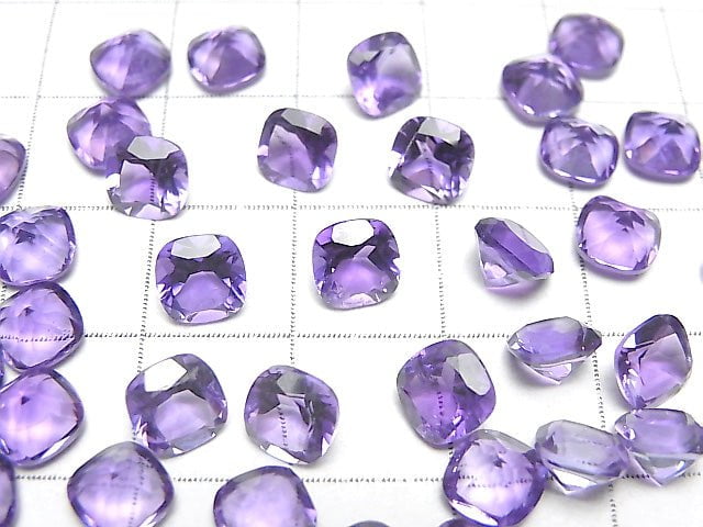 Hochwertig! Amethyst AAA unbohrbar quadratisch facettiert 6x6mm 5Stücke 6,79$!