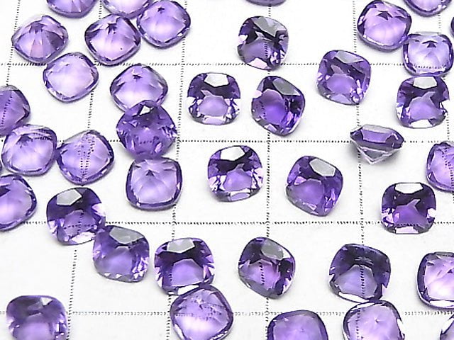 Hochwertig! Amethyst AAA unbohrbar quadratisch facettiert 6x6mm 5Stücke 6,79$!