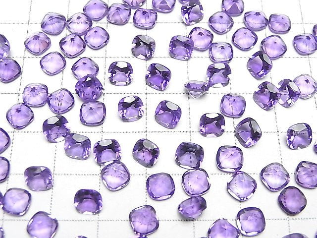 Hochwertig! Amethyst AAA unbohrbar quadratisch facettiert 6x6mm 5Stücke 6,79$!