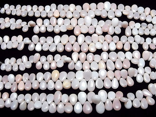 Rosa Opal AAA- Tropfenform (Glatt) halb oder 1strang Perlen (ca. 7 Zoll/17 cm)