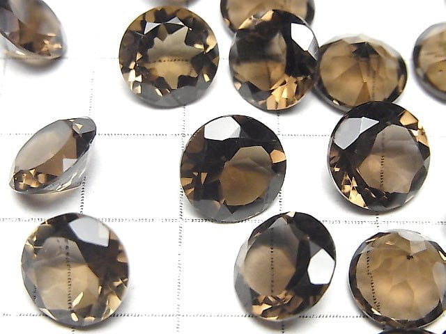 Hochwertiger rauchquarz AAA unbohrt brillant geschliffen 11x11mm 5 Stück