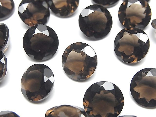 Hochwertiger rauchquarz AAA unbohrt brillant geschliffen 12x12mm 3 Stück